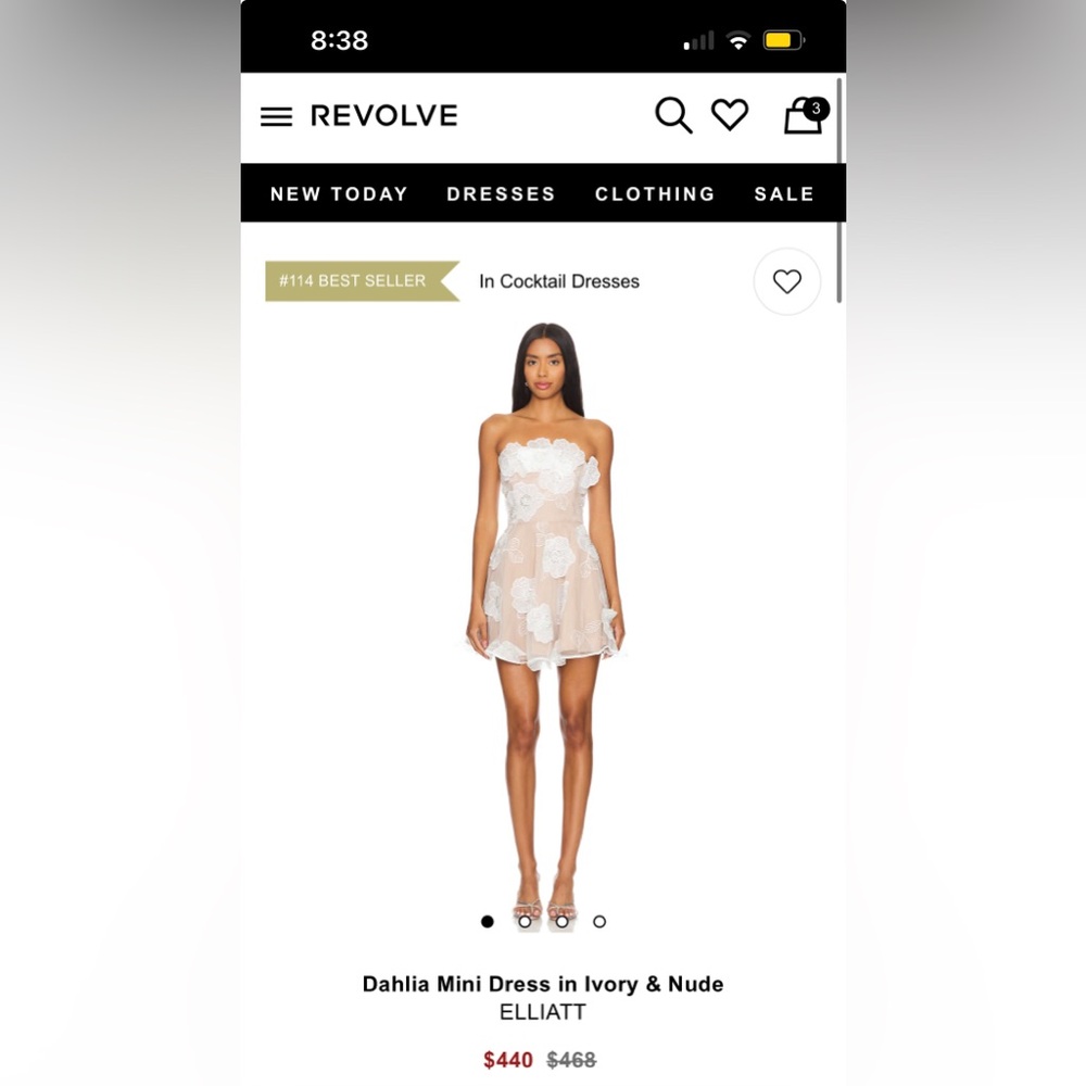 Elliatt Dahlia mini dress size medium